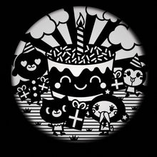 Projector slide lenses, festivities, set of 4