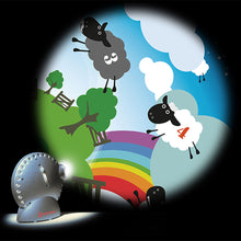 Projector effect lens counting sheep