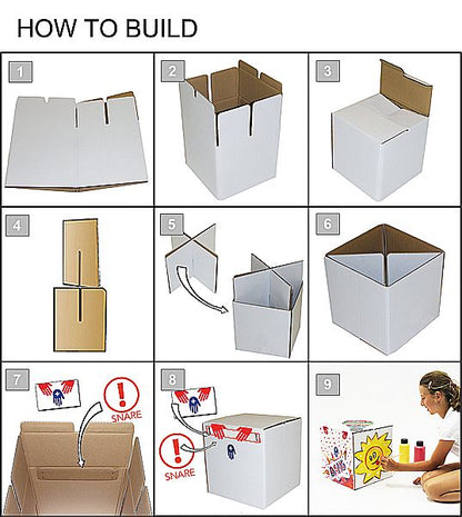 Pappe-la-Papp Trommelhocker 5er Set 35 cm