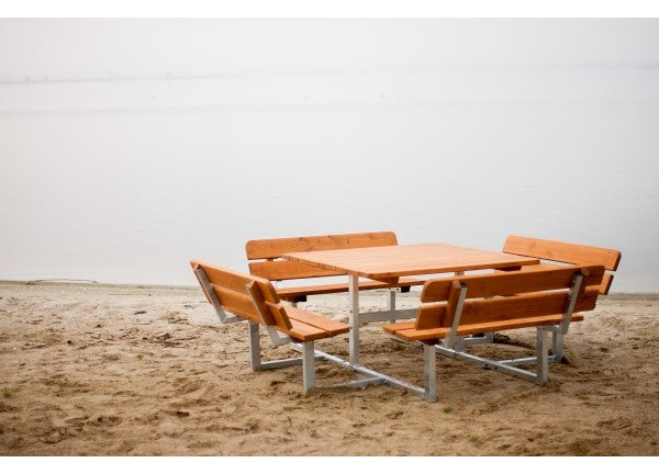 Bank & Tischkombination Quadrat