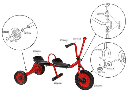 Sattel komplett Mini Fahrzeuge Winther