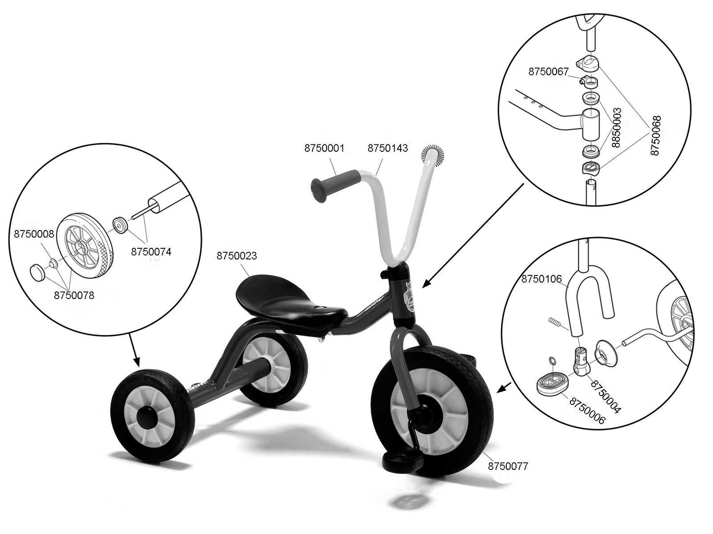 Sattel komplett Mini Fahrzeuge Winther