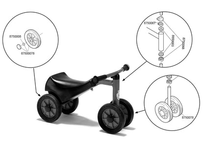 Selle complète pour mini-scooter Winther