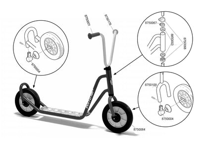 Front wheel for Winther mini scooter