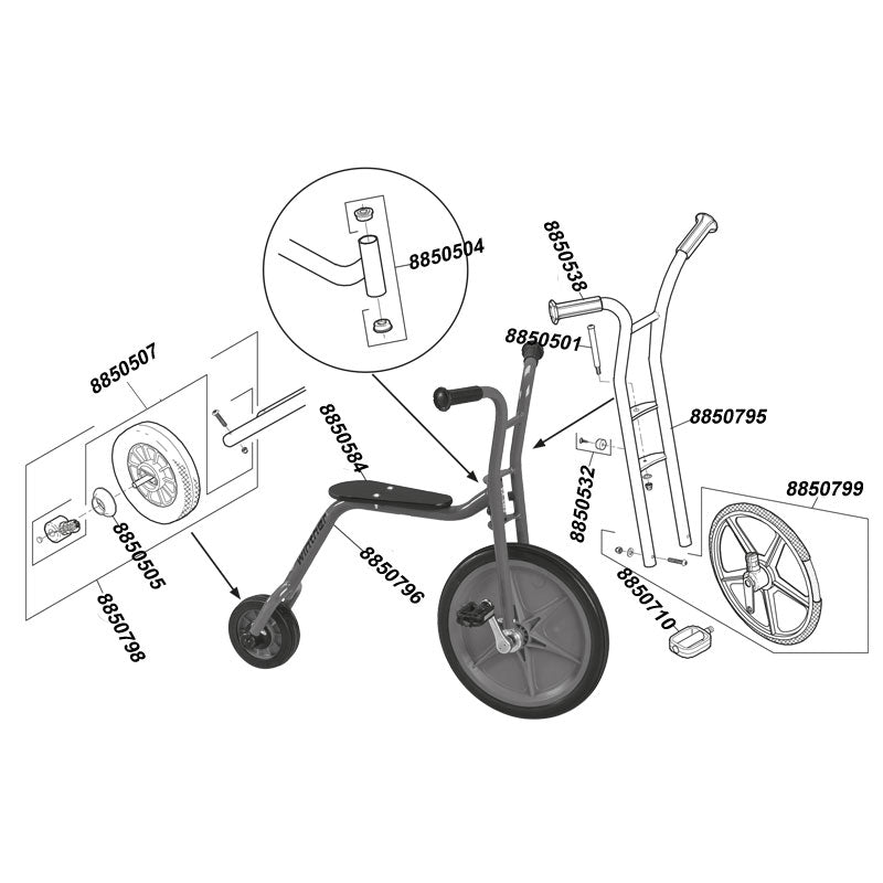 Viking Explorer Hochrad klein - Kinderfahrzeug 4-7 Jahren