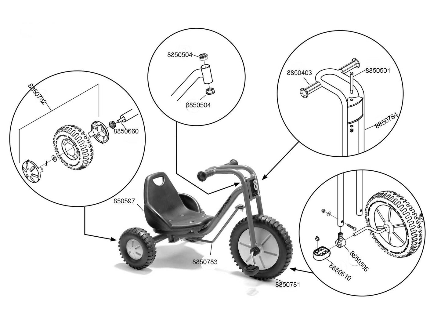 Zlalom Tricycle Large