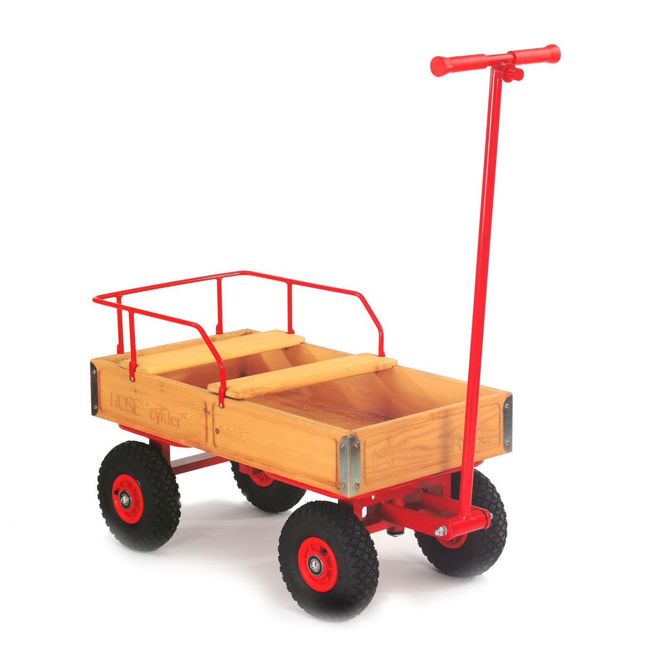 ROSE Bollerwagen (4bb) mit Ballonreifen und 2 Bänken