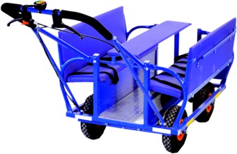 Poussette bleue pour 6 enfants