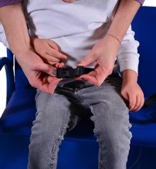 Poussette bleue pour 6 enfants