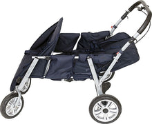 Poussette bébé Helena 4 places avec capotes pare-soleil bleu clair