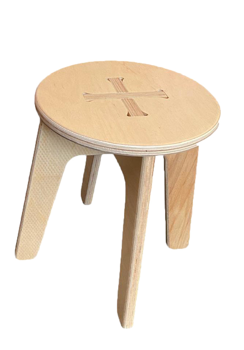 Hocker für Stapelstein aus Birkenschichtholz