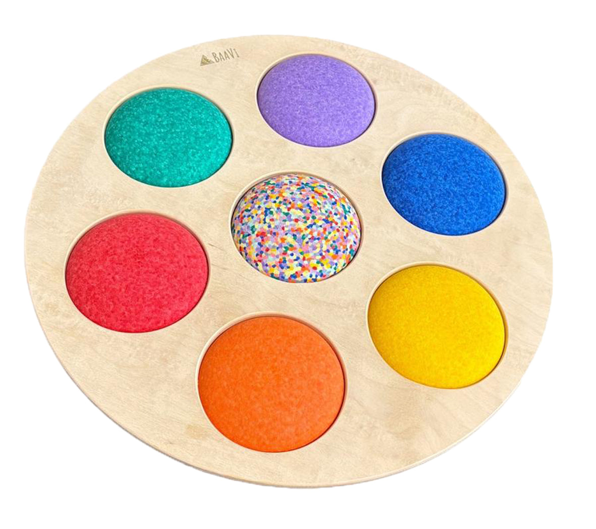 Spielbrett für Stapelstein groß mit 7 Löchern, 10 mm dick