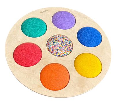 Spielbrett für Stapelstein groß mit 7 Löchern, 10 mm dick