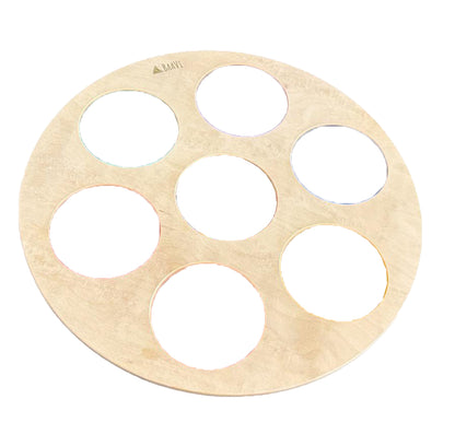 Spielbrett für Stapelstein groß mit 7 Löchern, 10 mm dick