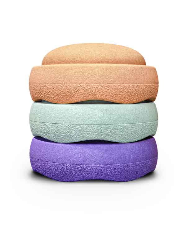 Stapelsteine Regenbogen, cool pastell   3er-Set