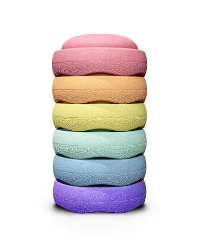 Stapelsteine Regenbogen pastell 6er-Set
