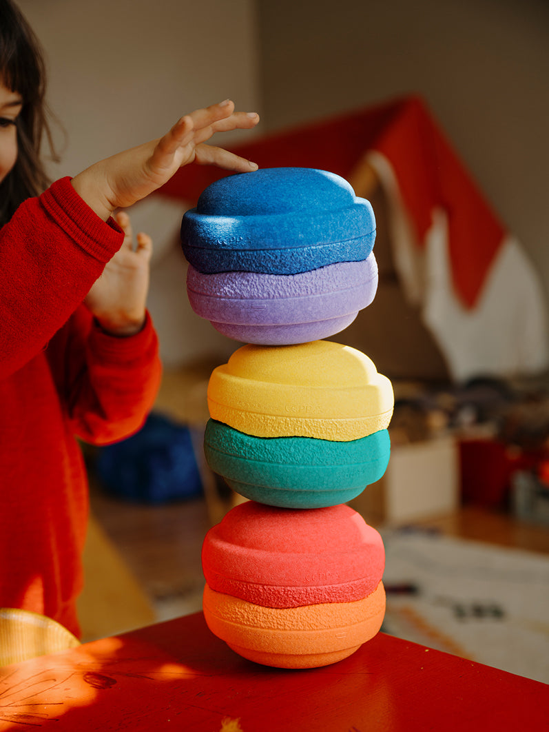 Stapelsteine Mini 6er Set Regenbogenfarben