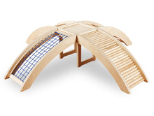 Kletterbrücke aus 4 Teilen mit Mittelpodest - Kletternetzbahn, Hühnerleiter, Sprossenbahn, Turnleiter