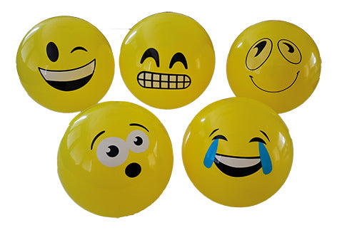 Bälle-Set 5er mit Smiley Gesichtern