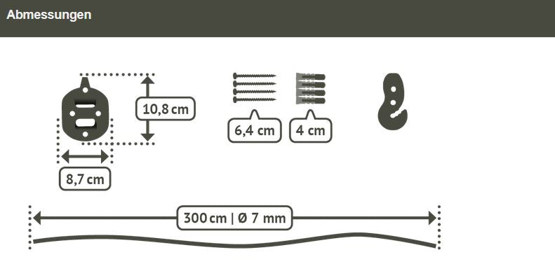 Befestigungsset für Hängehöhlen