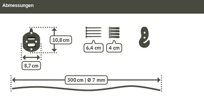 Befestigungsset für Hängehöhlen