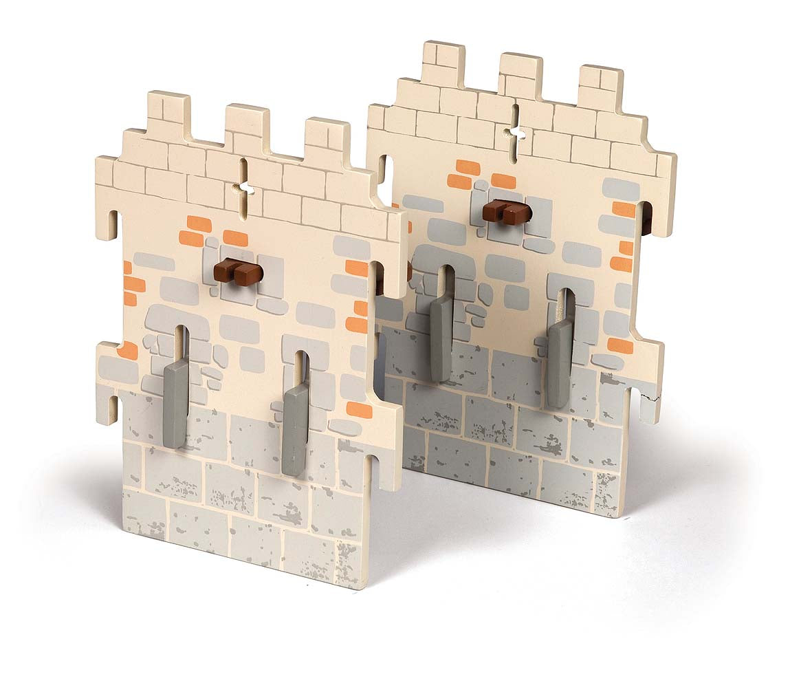 Ensemble de pièces de jeu Papo 6 : Château du Maître d'Armes (2 petits murs)