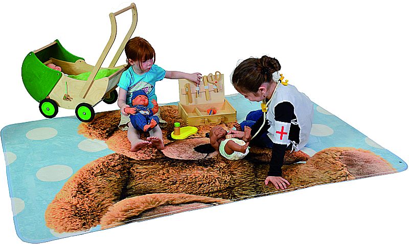 Teppich Bär hellblau