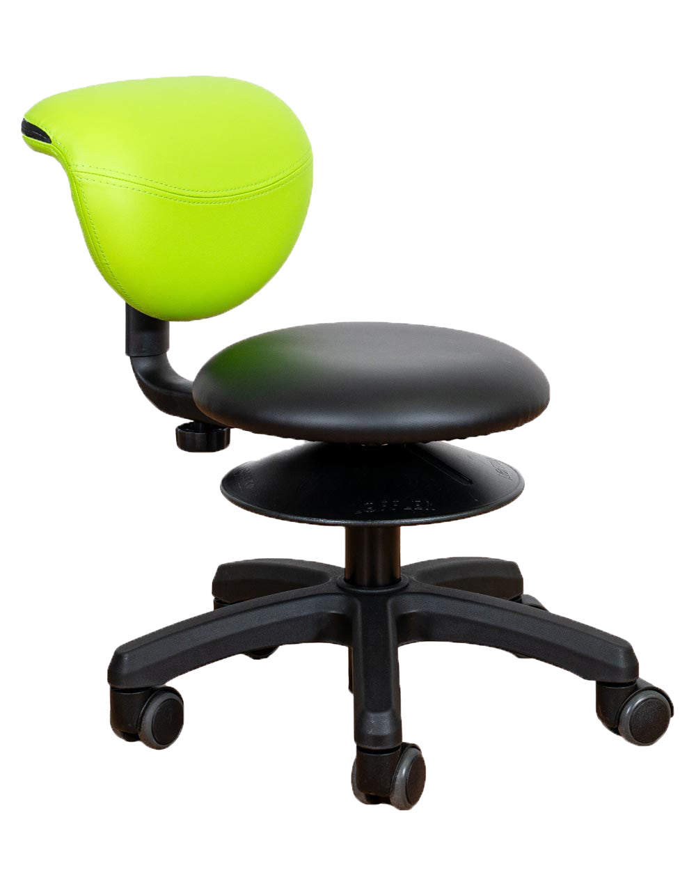 Erzieherhocker smoover mini 32 cm Ø, Sitzhöhe 32 - 38 cm mit Kunstlederbezug