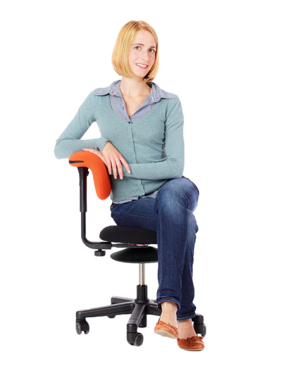 Erzieherhocker smoover mini 32 cm Ø, Sitzhöhe 32 - 38 cm mit Kunstlederbezug