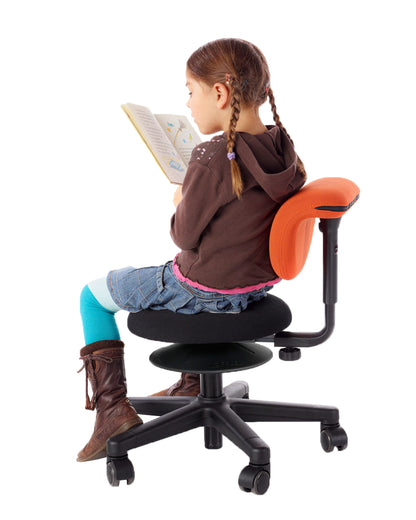 Erzieherhocker smoover maxi 42 cm Ø, in 4 versch. Sitzhöhen (34-40 |35-44 | 40-51 | 44-55  cm) mit Kunstlederbezug