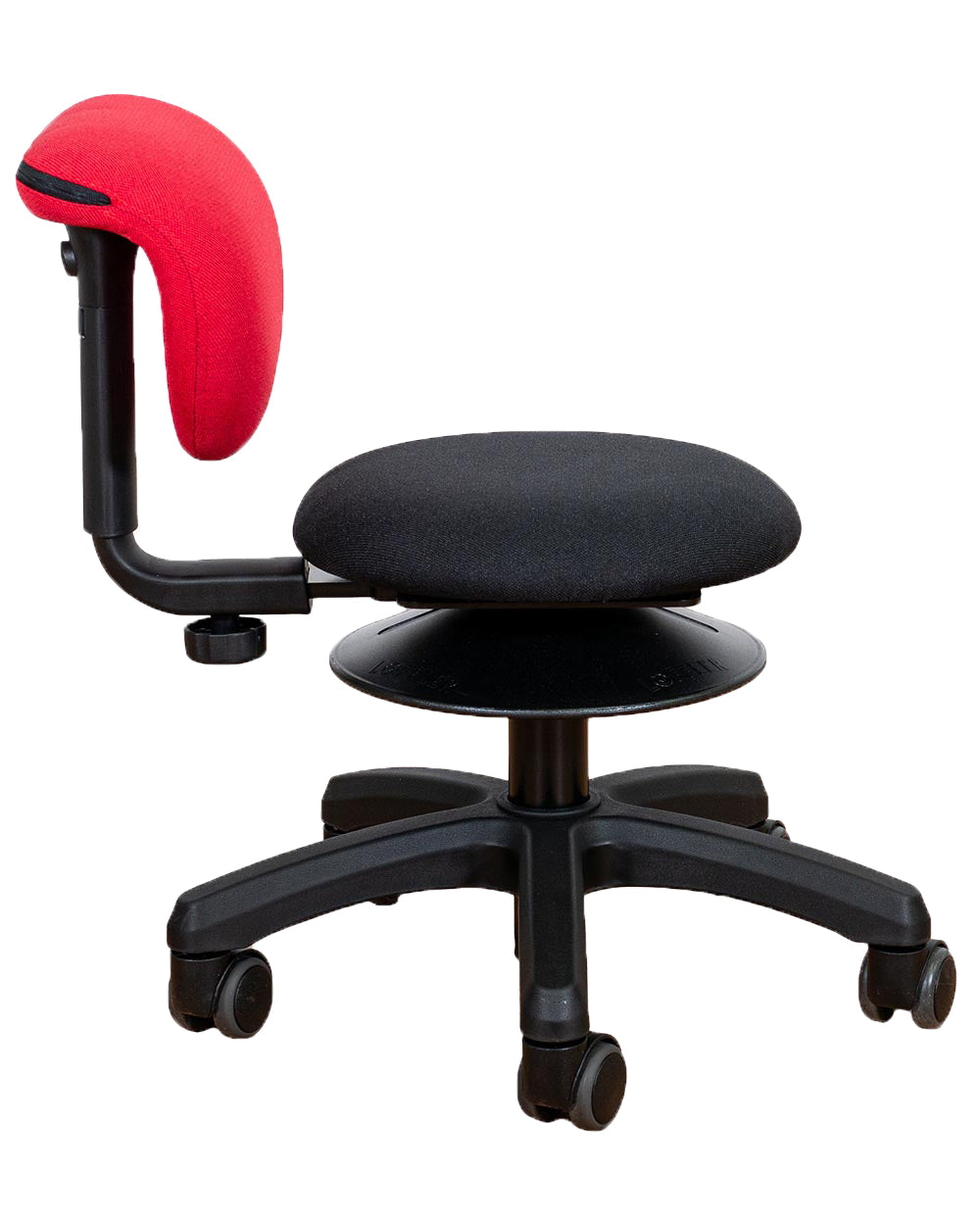 Erzieherhocker smoover mini 32 cm Ø, Sitzhöhe 32 - 38 cm mit Kunstlederbezug