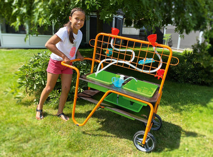 Table d'eau mobile, 2 bacs, mur et pompe