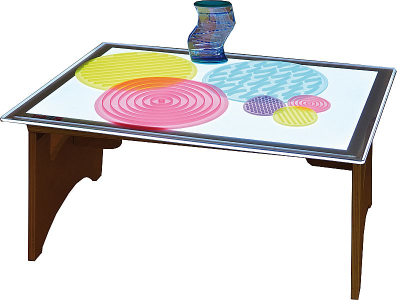 Support rectangulaire pour table lumineuse LED