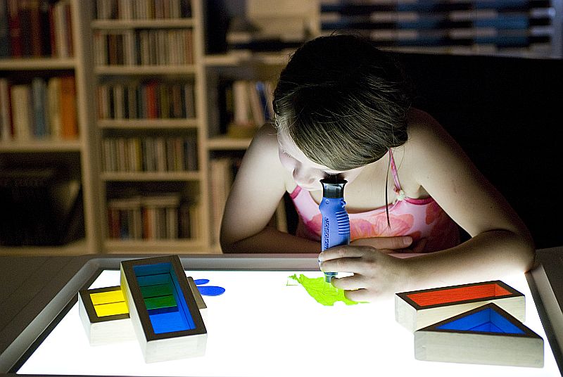 Support rectangulaire pour table lumineuse LED