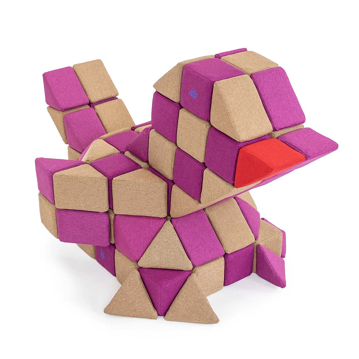 Jolly Heap 16-piece magnetic building blocks extra set with 2 special shapes in 36 different color combinations