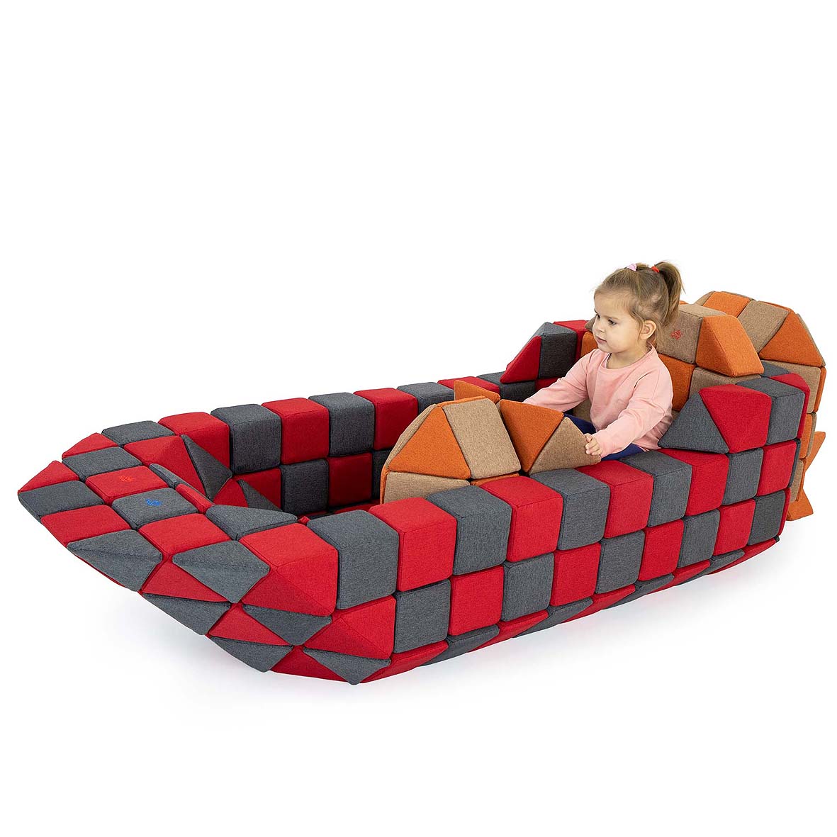 Jolly Heap 32-piece magnetic building blocks, extra set with 2 special shapes in 36 different color combinations