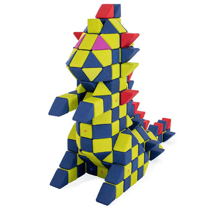 Jolly Heap, 100 pièces de blocs de construction magnétiques créatifs, 4 formes et 36 combinaisons de couleurs différentes