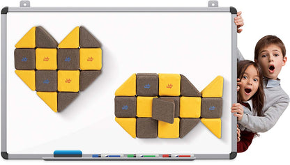 Jolly Heap, 24 mini blocs de construction magnétiques, 2 formes et 36 combinaisons de couleurs différentes