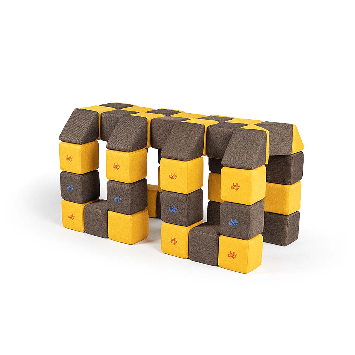 Jolly Heap, 24 mini blocs de construction magnétiques, 2 formes et 36 combinaisons de couleurs différentes