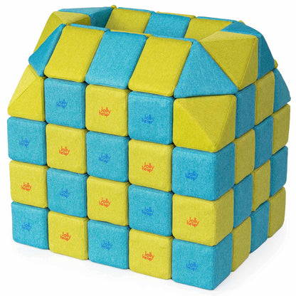 Jolly Heap 150-piece Joy Set magnetic building blocks, 2 building shapes in 36 different color combinations