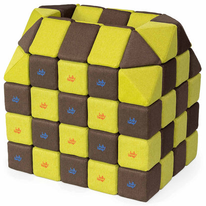 Jolly Heap, 24 mini blocs de construction magnétiques, 2 formes et 36 combinaisons de couleurs différentes