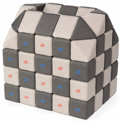 Jolly Heap, 24 mini blocs de construction magnétiques, 2 formes et 36 combinaisons de couleurs différentes