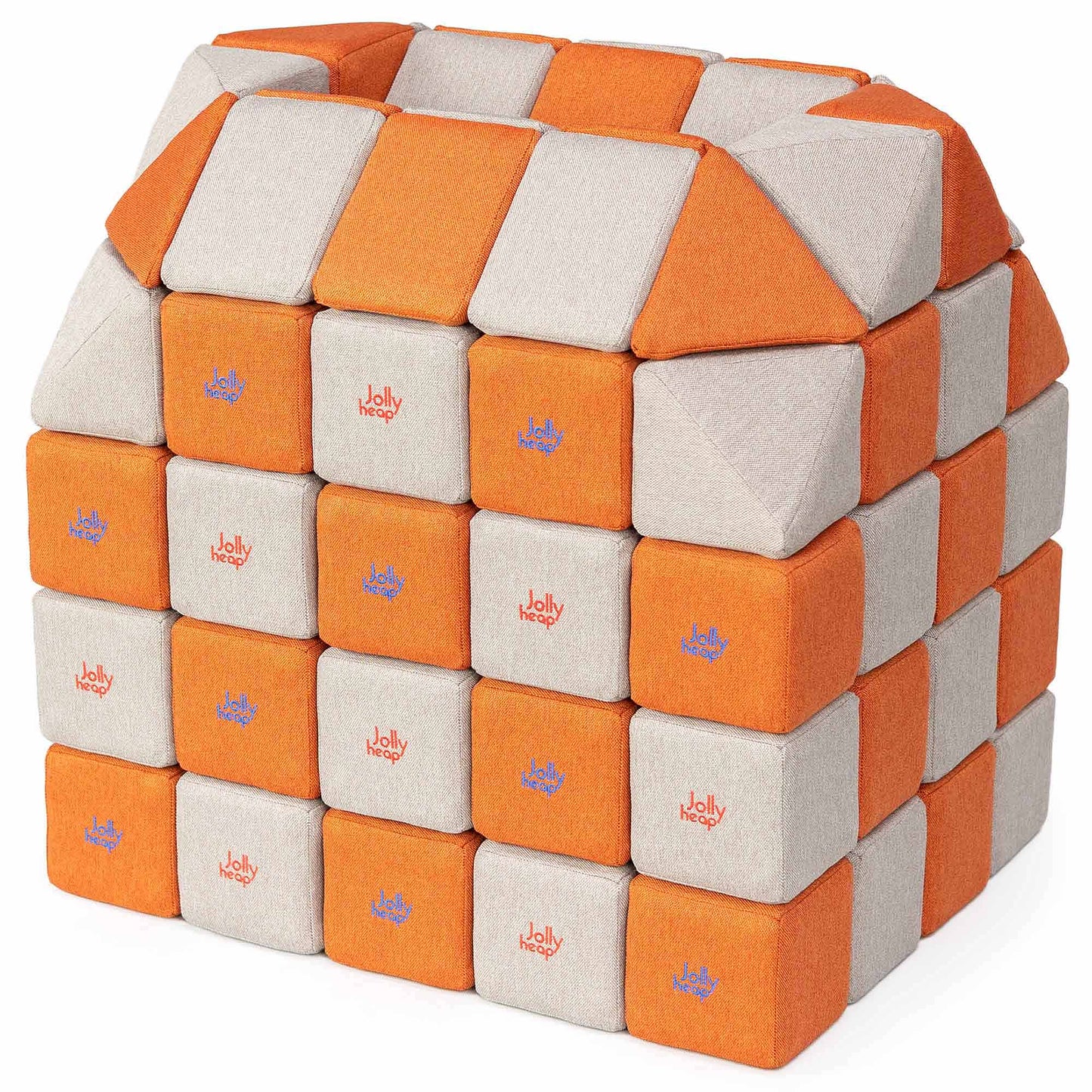 Jolly Heap, ensemble de 50 pièces de blocs de construction magnétiques de taille moyenne, 2 formes dans 36 combinaisons de couleurs différentes