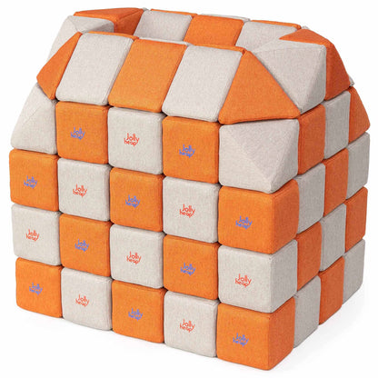 Jolly Heap, 100 pièces de blocs de construction magnétiques créatifs, 4 formes et 36 combinaisons de couleurs différentes