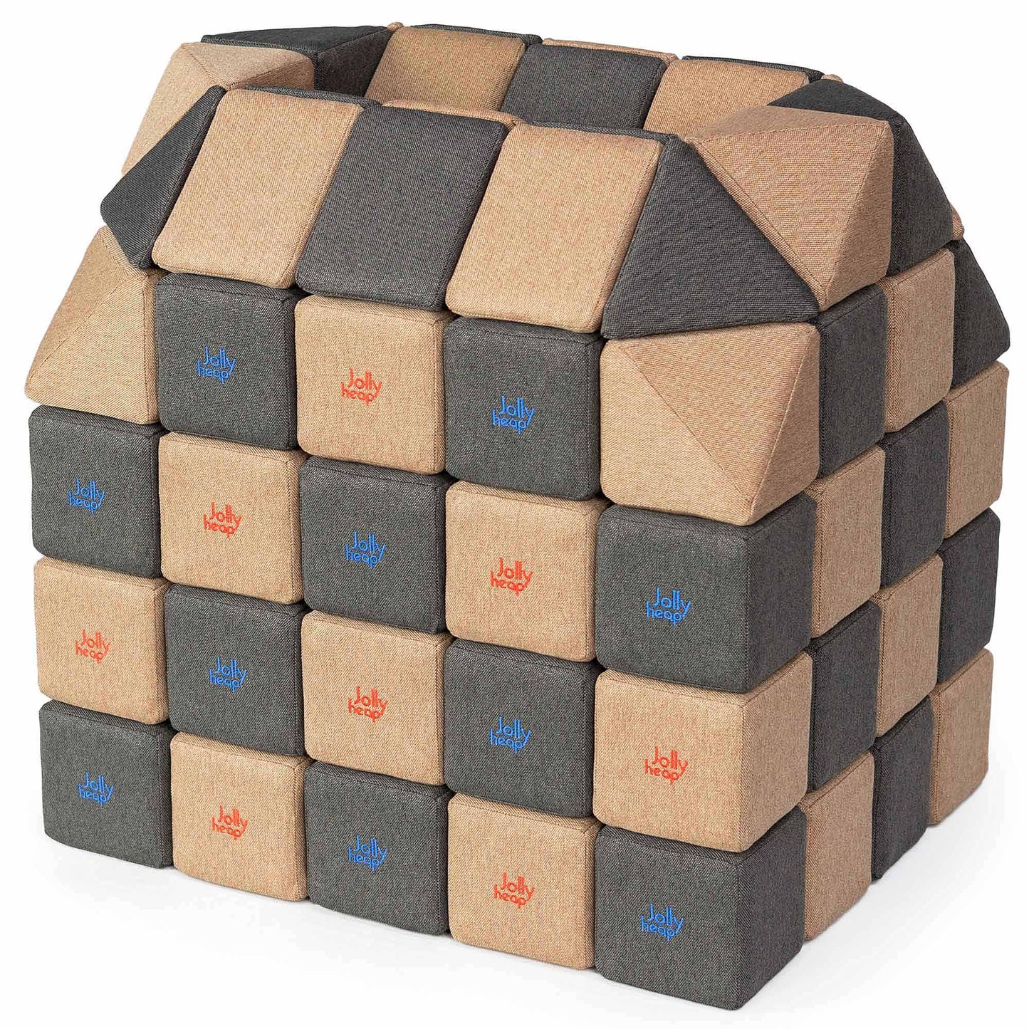 Jolly Heap 32-piece magnetic building blocks, extra set with 2 special shapes in 36 different color combinations