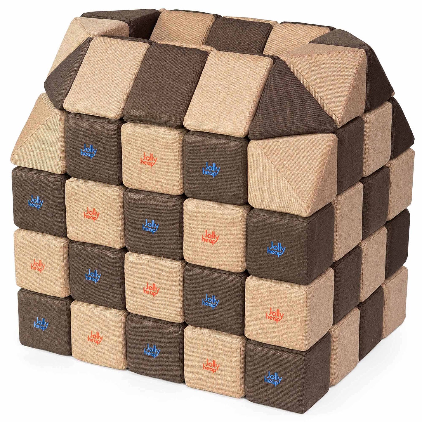 Jolly Heap, 24 mini blocs de construction magnétiques, 2 formes et 36 combinaisons de couleurs différentes