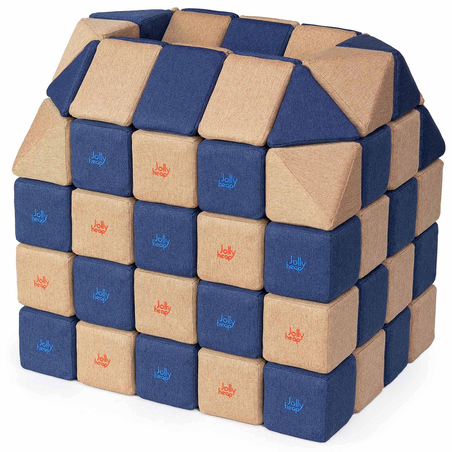 Jolly Heap 150-piece Joy Set magnetic building blocks, 2 building shapes in 36 different color combinations