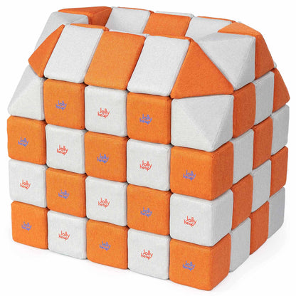 Jolly Heap, 24 mini blocs de construction magnétiques, 2 formes et 36 combinaisons de couleurs différentes