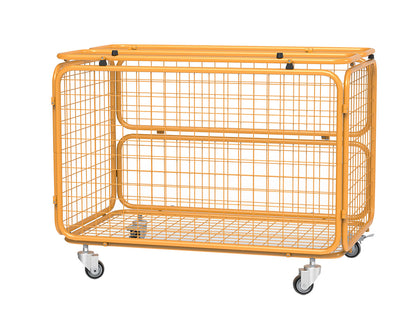 Transport trolley with pinch protection - lockable