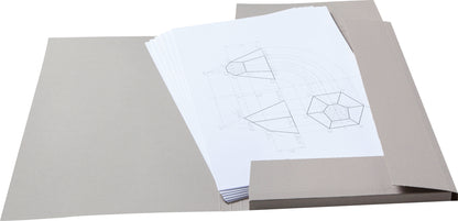 Sammelmappe, Zeichenmappe, Postmappe DIN A3 grau, 10 Stück